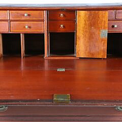 American Inlaid Mahogany Slant Front Desk, 18th Century