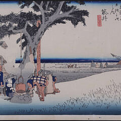 Two Ando Hiroshige also known as Utagawa Hiroshige Woodblock Prints “Chuzenji Lake at Nikto”