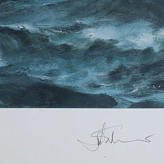 John Stobart Pencil Signed Limited Edition Lithograph “U.S.S. Constitution” Edition #489/700