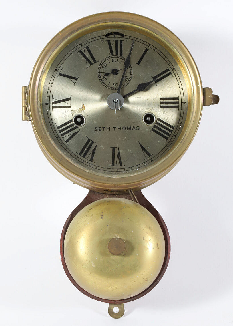 12インチ船舶時計 Seth Thomas Ship's Lever Clock 42550-Seth-Thomas-Day-Lever-