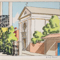 Four Doris and Richard Beer Watercolors on Paper “New Orleans Scenes”