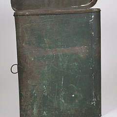 Narrow Covered Tin Document Box, 19th Century