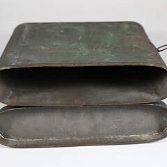 Narrow Covered Tin Document Box, 19th Century