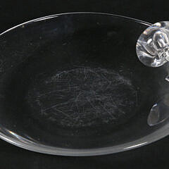 Signed Steuben Clear Crystal Canapé Plate