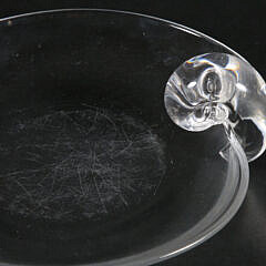 Signed Steuben Clear Crystal Canapé Plate