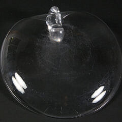 Signed Steuben Clear Crystal Canapé Plate