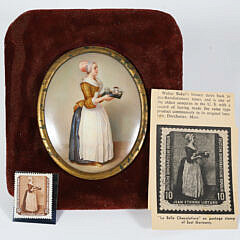 7-5396 German Miniature Portrait Oil on Porcelain A_IMG_9975 2
