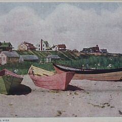 Two Vintage Nantucket Postcards ‘Sconset Beach and Old Nantucket Railroad