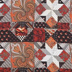 Antique Calico Printed Star Quilt, 19th Century