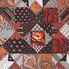 Antique Calico Printed Star Quilt, 19th Century