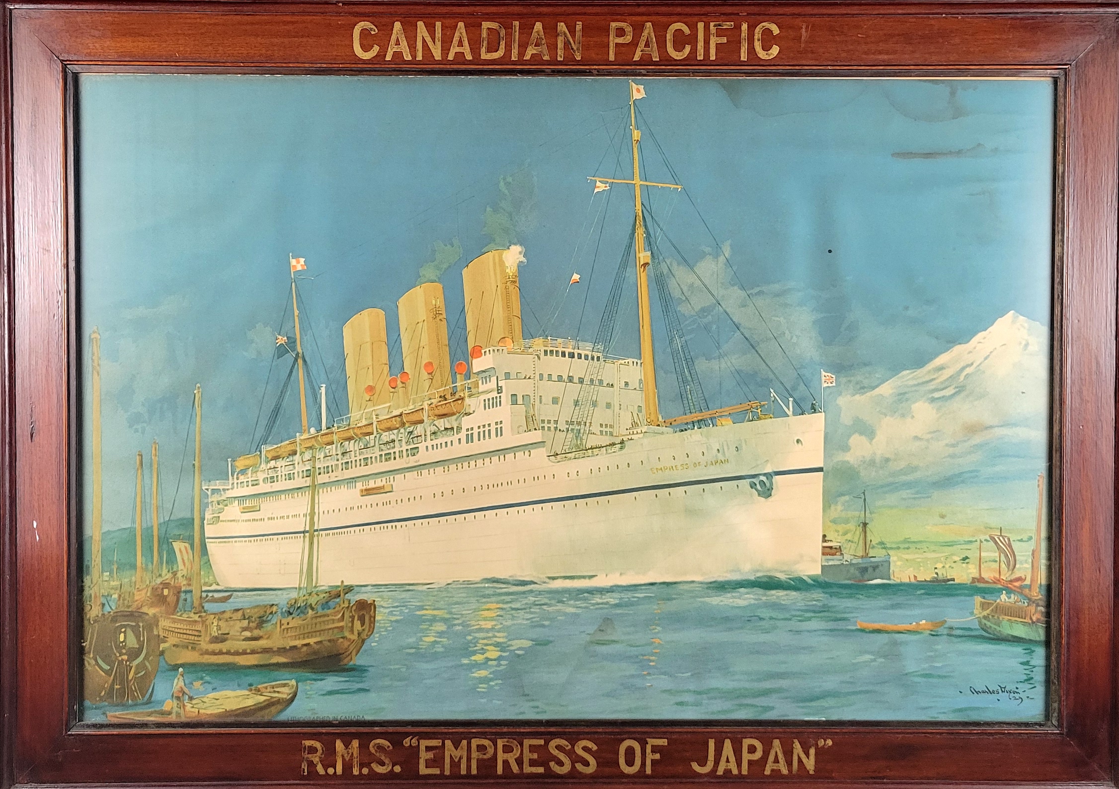 1929 Charles Dixon Canadian Pacific Cruise Ship RMS Empress