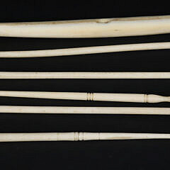Group of Nine Antique Whalebone Sewing Implements, 19th Century