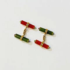 3-5433 Seaman Scheeps Trianon Bar Cufflinks A IMG_6426
