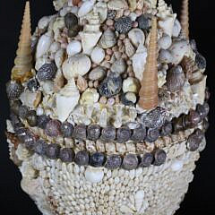 Pair of Seashell Encrusted Urns, mid 19th Century