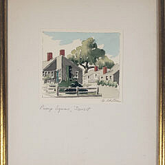 Doris and Richard Beer Watercolor on Paper “Town Pump, ‘Sconset”