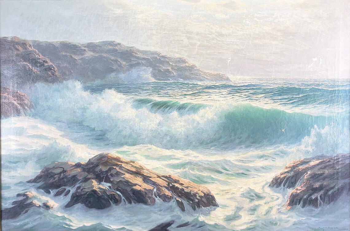 【sold out】オーシャンアート⑧ Josef M Arentz Oil Painting - Josef M Arentz Oil on Canvas