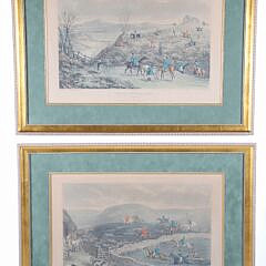 Pair of R. Greeve Equestrian Lithographs