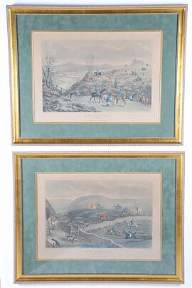 Pair of R. Greeve Equestrian Lithographs