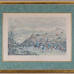 Pair of R. G. Reeve “Hare Hunting” Equestrian Lithographs