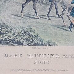 Pair of R. G. Reeve “Hare Hunting” Equestrian Lithographs