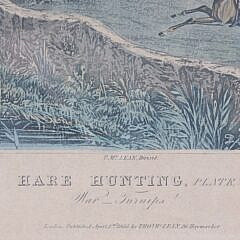 Pair of R. G. Reeve “Hare Hunting” Equestrian Lithographs