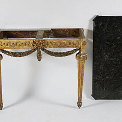 Signed Louis XVI Giltwood Console Table Signed M. Jean Avisse
