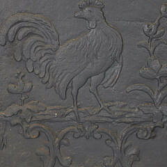 “The Country Iron Foundry” Cast Iron Rooster Embossed Fireback