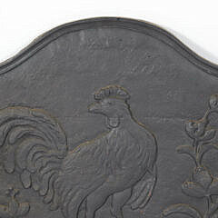 “The Country Iron Foundry” Cast Iron Rooster Embossed Fireback