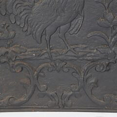 “The Country Iron Foundry” Cast Iron Rooster Embossed Fireback