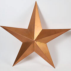 Pair of Signed Contemporary Copper Stars, circa 2005
