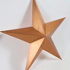 Pair of Signed Contemporary Copper Stars, circa 2005