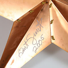 Pair of Signed Contemporary Copper Stars, circa 2005