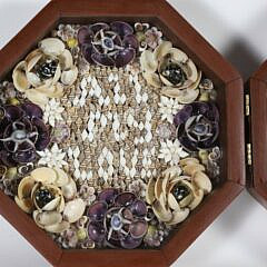 Folk Art Hand Crafted Double Sailor’s Valentine “All My Love”