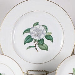 H. & Co. Selb Bavaria Germany Dinner Service in the Camellia Japonica Floral Albo Pattern