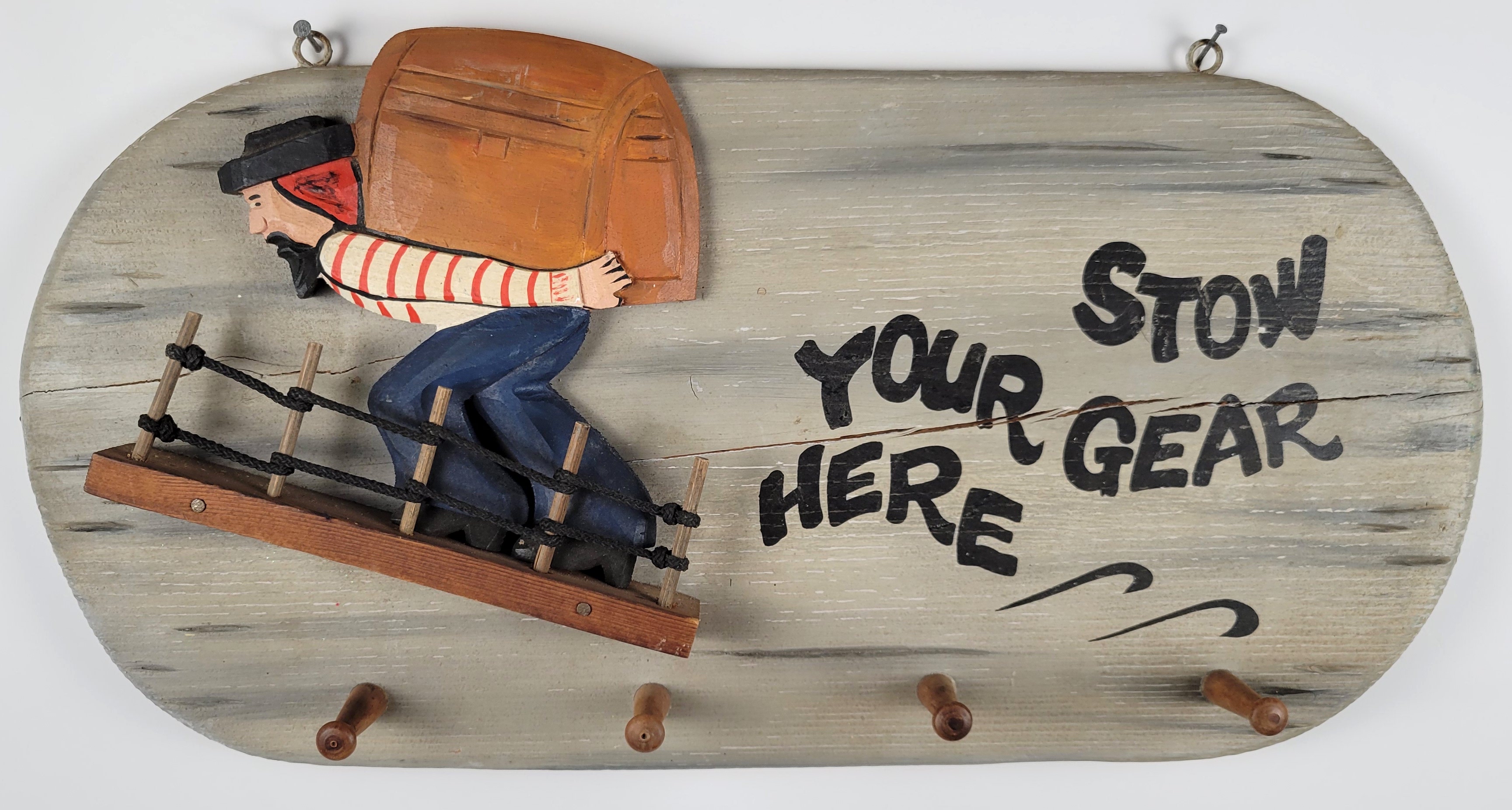 Sailor Make Rack Vintage Whimsical Folk Art Nautical Sailor Coat Rack - Vintage ...