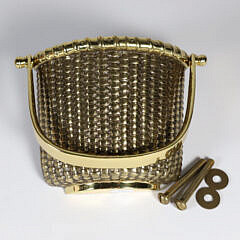 Vintage Brass Nantucket Basket Door Knocker, Signed “MCS 87” On Reverse