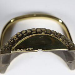 Vintage Brass Nantucket Basket Door Knocker, Signed “MCS 87” On Reverse