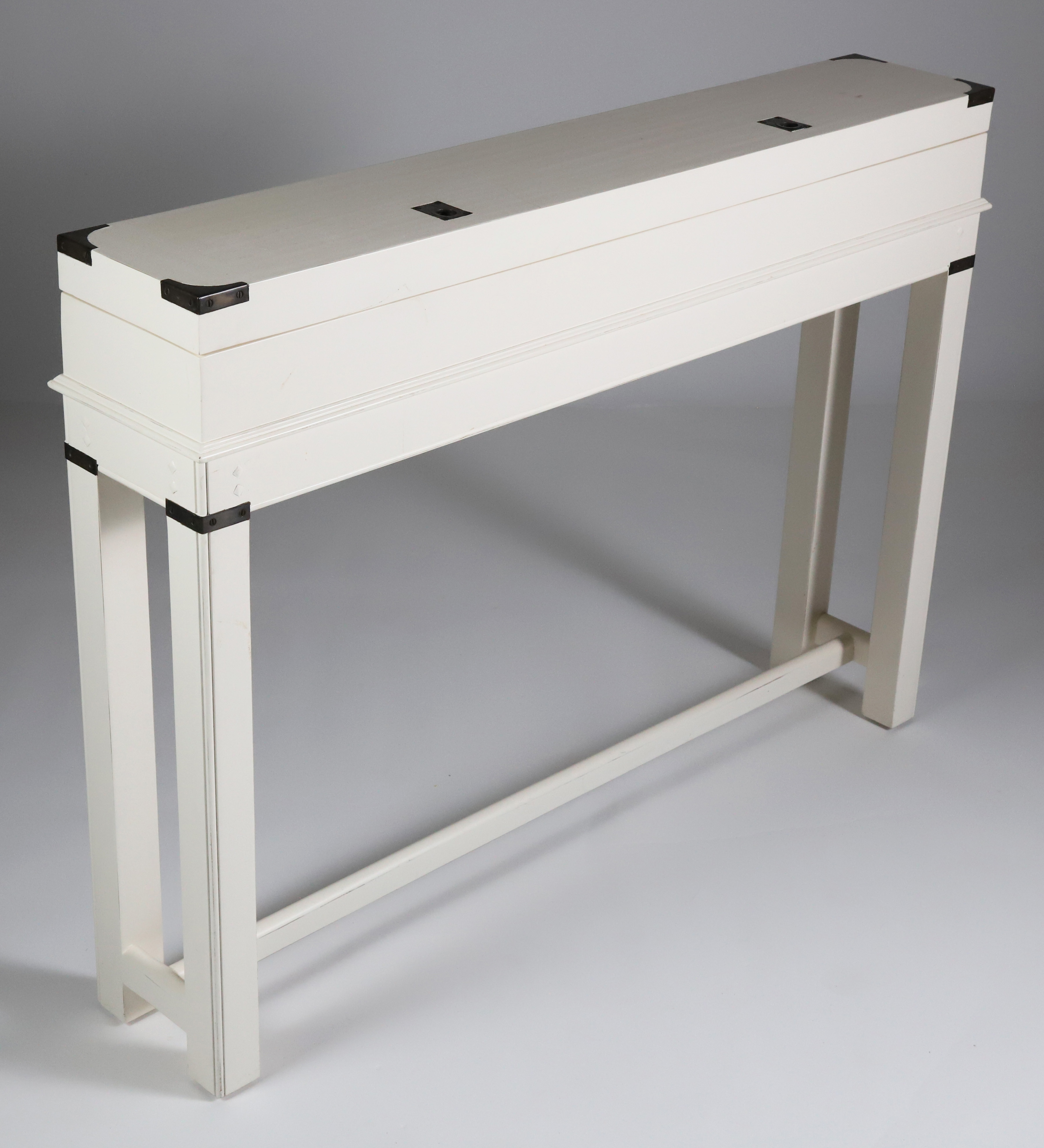 Contemporary Chart Box on Stand with Metal Hardware - Contemporary ...