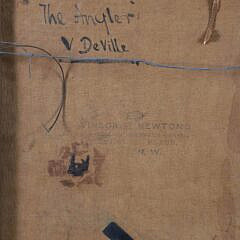 Joseph Vickers de Ville Oil on Canvas “The Angler”, 19th Century