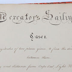 Navigational Workbook By John C. Lowber, Philadelphia May 20, 1805