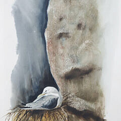 Peterson Watercolor on Paper “Seagull”, circa 1977