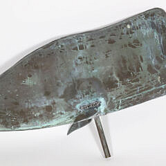 Vintage Copper Whale Weathervane