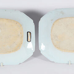 Pair of Chinese Export Blue and White Porcelain Small Platters, 18th Century