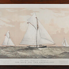 40-5450 Currier and Ives Chromolithograph Race for America Cup A IMG_0017 3