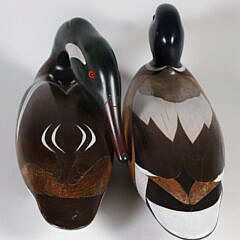 Two John Jeffrey Barto Polychrome Carved Wood Decoys