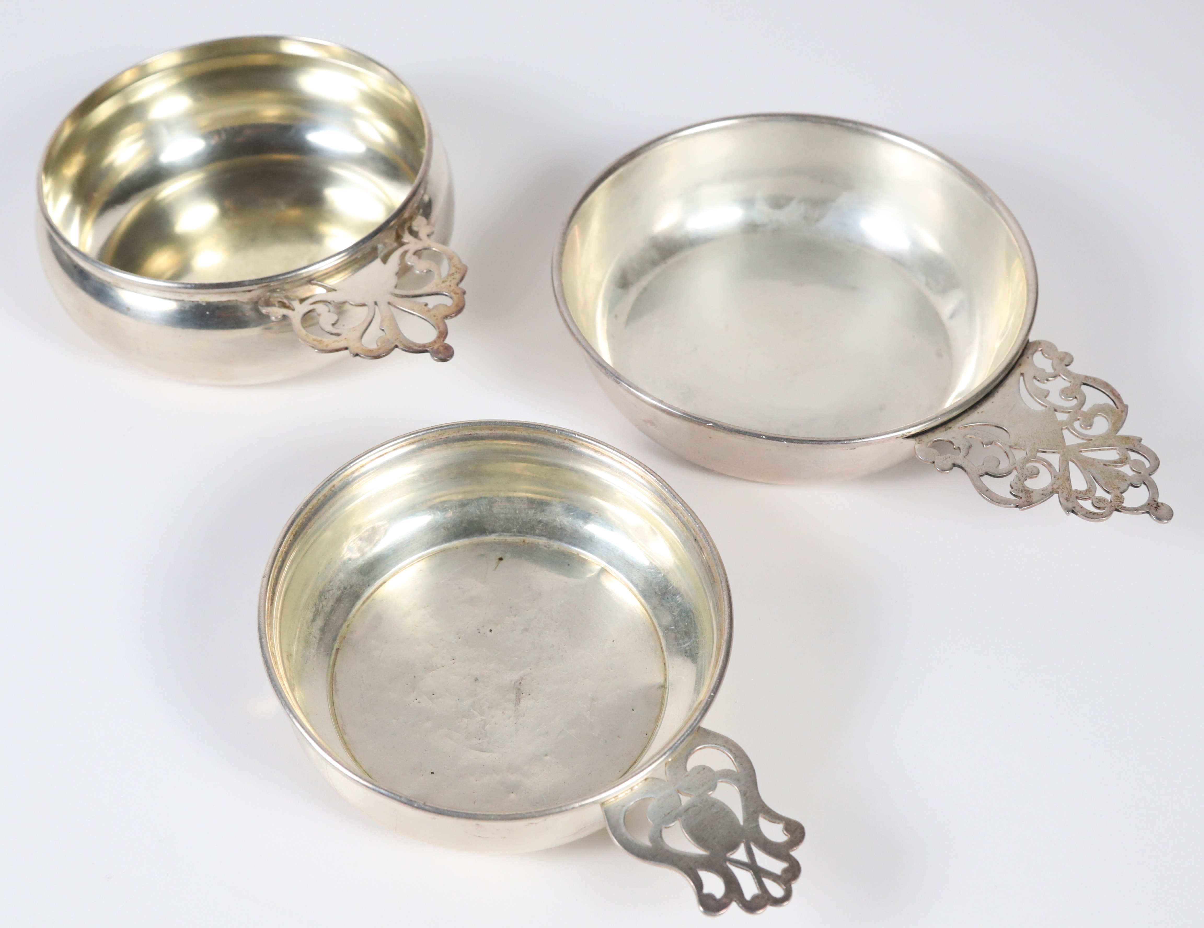 Three Sterling Silver Porringers - Three Sterling Silver Porringers ...