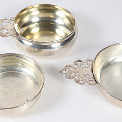 Three Sterling Silver Porringers