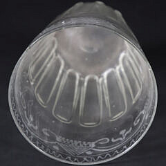 18th Century Etched Flip Glass Beaker