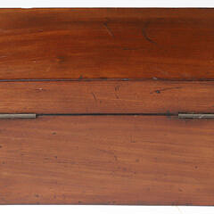 English Double Compartment Mahogany Tea Caddy, 19th Century