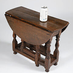 67-5450 Miniature Oak Drop Leaf Table A IMG_4860 2